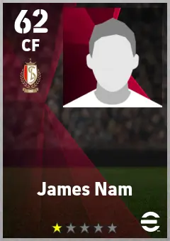 James Nam eFootball 2026 player card — 62 OVR CF
