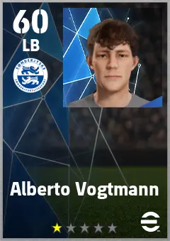 Alberto Vogtmann eFootball 2026 player card — 60 OVR LB