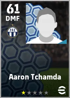 Aaron Tchamda eFootball 2026 player card — 61 OVR DMF