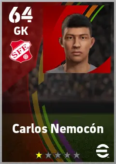Carlos Nemocon eFootball 2026 player card — 64 OVR GK