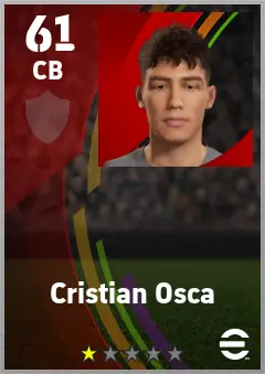 Cristian Osca eFootball 2026 player card — 61 OVR CB