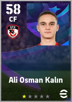 Ali Osman Kalin eFootball 2026 player card — 58 OVR CF