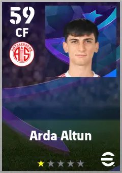 Arda Altun eFootball 2026 player card — 59 OVR CF