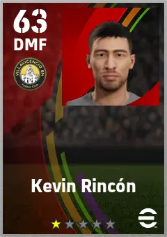 Kevin Rincon eFootball 2026 player card — 63 OVR DMF