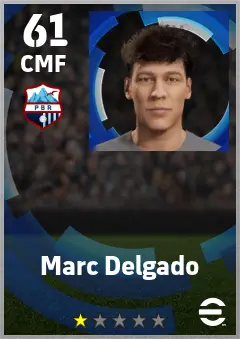 Marc Delgado eFootball 2026 player card — 61 OVR CMF