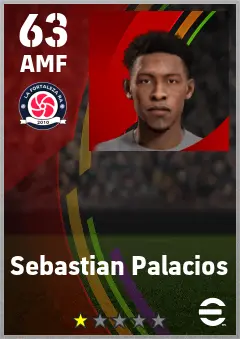 Sebastian Palacios eFootball 2026 player card — 63 OVR AMF