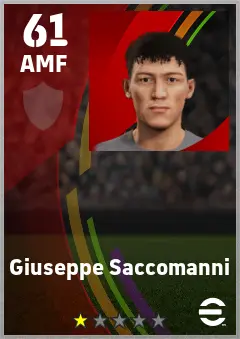 Giuseppe Saccomanni eFootball 2026 player card — 61 OVR AMF