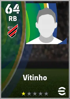 Vitinho eFootball 2026 player card — 64 OVR RB
