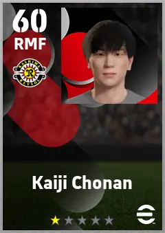 Kaiji Chonan eFootball 2026 player card — 60 OVR RMF