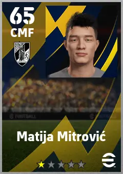Matija Mitrovic eFootball 2026 player card — 65 OVR CMF