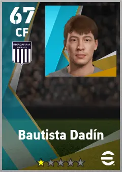 Bautista Dadin eFootball 2026 player card — 67 OVR CF