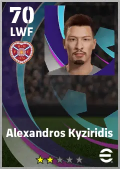 Alexandros Kyziridis eFootball 2026 player card — 70 OVR LWF