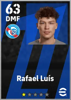 Rafael Luis eFootball 2026 player card — 63 OVR DMF