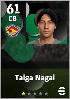 Taiga Nagai eFootball 2026 player card — 61 OVR CB