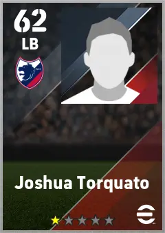 Joshua Torquato eFootball 2026 player card — 62 OVR LB