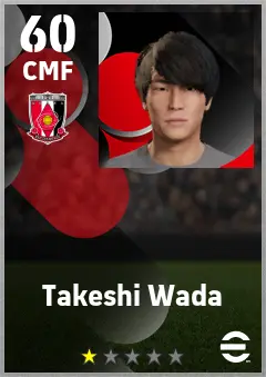 Takeshi Wada eFootball 2026 player card — 60 OVR CMF