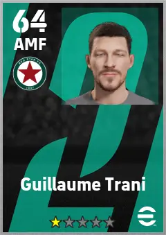 Guillaume Trani eFootball 2026 player card — 64 OVR AMF