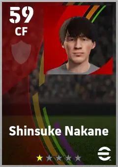 Shinsuke Nakane eFootball 2026 player card — 59 OVR CF