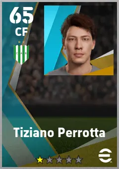 Tiziano Perrotta eFootball 2026 player card — 65 OVR CF