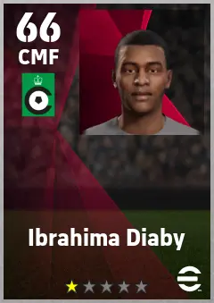 Ibrahima Diaby eFootball 2026 player card — 66 OVR CMF