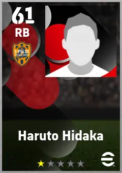 Haruto Hidaka eFootball 2026 player card — 61 OVR RB