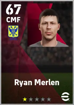 Ryan Merlen eFootball 2026 player card — 67 OVR CMF