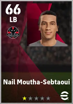 Nail Moutha-Sebtaoui eFootball 2026 player card — 66 OVR LB