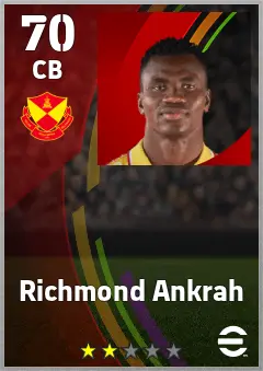 Richmond Ankrah eFootball 2026 player card — 70 OVR CB