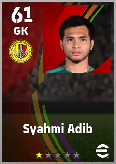 Syahmi Adib eFootball 2026 player card — 61 OVR GK
