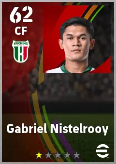 Gabriel Nistelrooy eFootball 2026 player card — 62 OVR CF