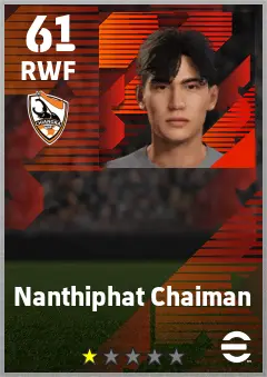 Nanthiphat Chaiman eFootball 2026 player card — 61 OVR RWF