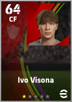Ivo Visona eFootball 2026 player card — 64 OVR CF