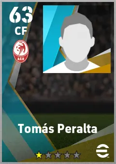 Tomas Peralta eFootball 2026 player card — 63 OVR CF
