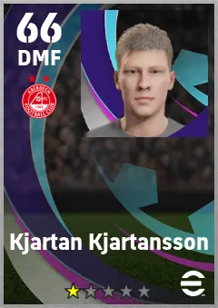 Kjartan Kjartansson eFootball 2026 player card — 66 OVR DMF
