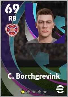 C. Borchgrevink eFootball 2026 player card — 69 OVR RB