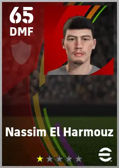 Nassim El Harmouz eFootball 2026 player card — 65 OVR DMF
