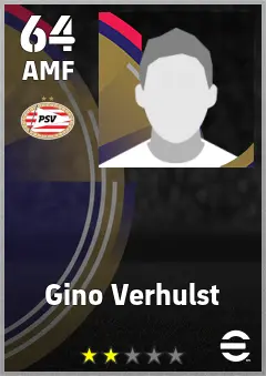 Gino Verhulst eFootball 2026 player card, 64 OVR AMF
