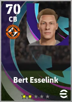 Bert Esselink eFootball 2026 player card — 70 OVR CB