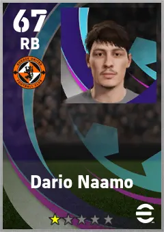 Dario Naamo eFootball 2026 player card — 67 OVR RB