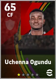 Uchenna Ogundu eFootball 2026 player card — 65 OVR CF