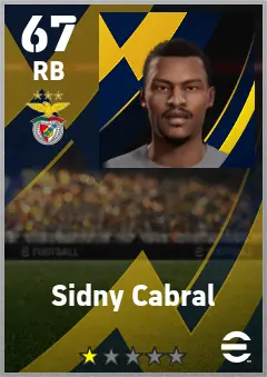 Sidny Cabral eFootball 2026 player card — 67 OVR RB