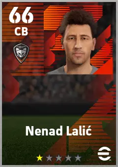 Nenad Lalic eFootball 2026 player card — 66 OVR CB