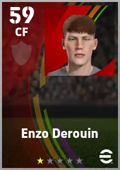 Enzo Derouin eFootball 2026 player card — 59 OVR CF