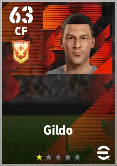 Gildo eFootball 2026 player card — 63 OVR CF