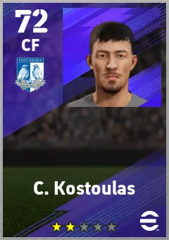 C. Kostoulas eFootball 2026 player card — 72 OVR CF