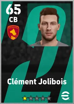 Clement Jolibois eFootball 2026 player card — 65 OVR CB