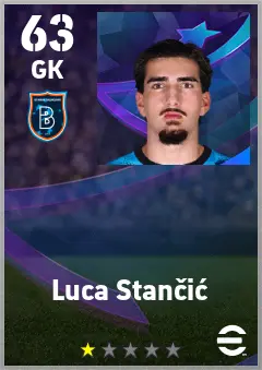 Luca Stancic eFootball 2026 player card — 63 OVR GK