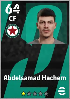 Abdelsamad Hachem eFootball 2026 player card — 64 OVR CF