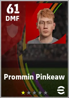 Prommin Pinkeaw eFootball 2026 player card — 61 OVR DMF