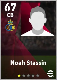 Noah Stassin eFootball 2026 player card — 67 OVR CB